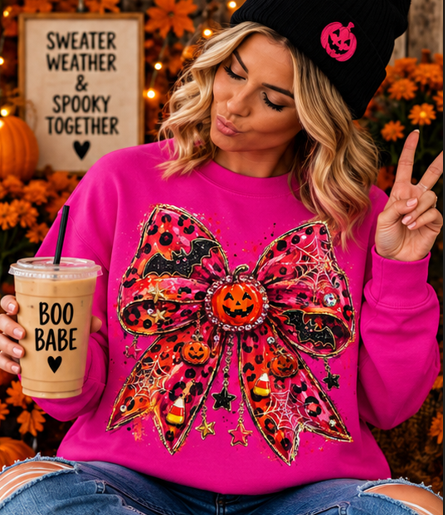 Spooky Leopard Bow Graphic