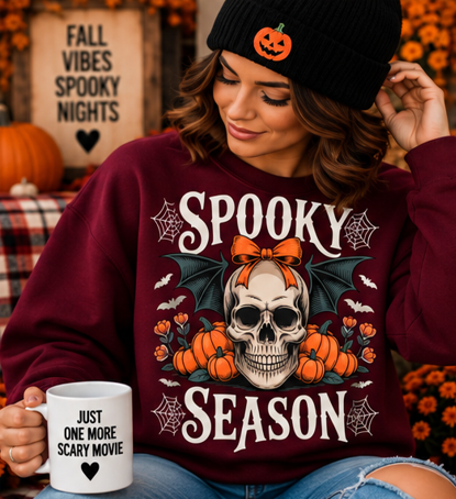 Spooky Season Bat Skull Graphic