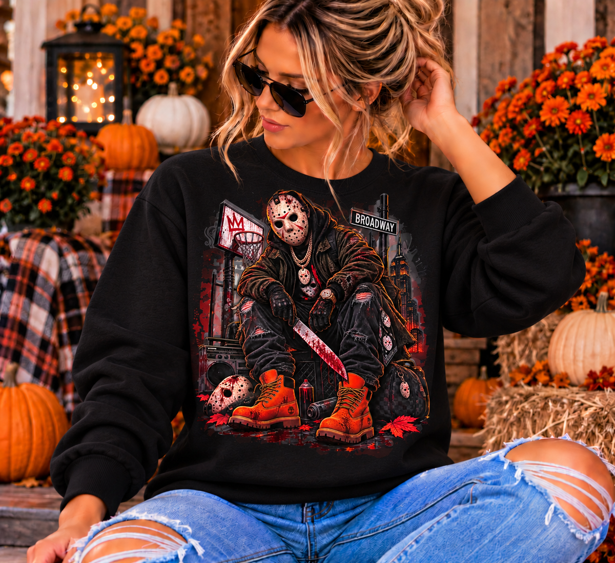 Masked Horror City Graphic Tee