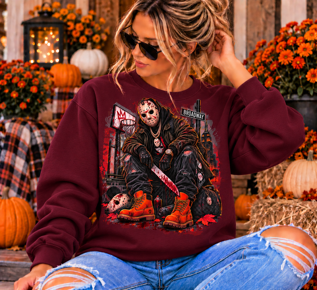 Masked Horror City Graphic Tee