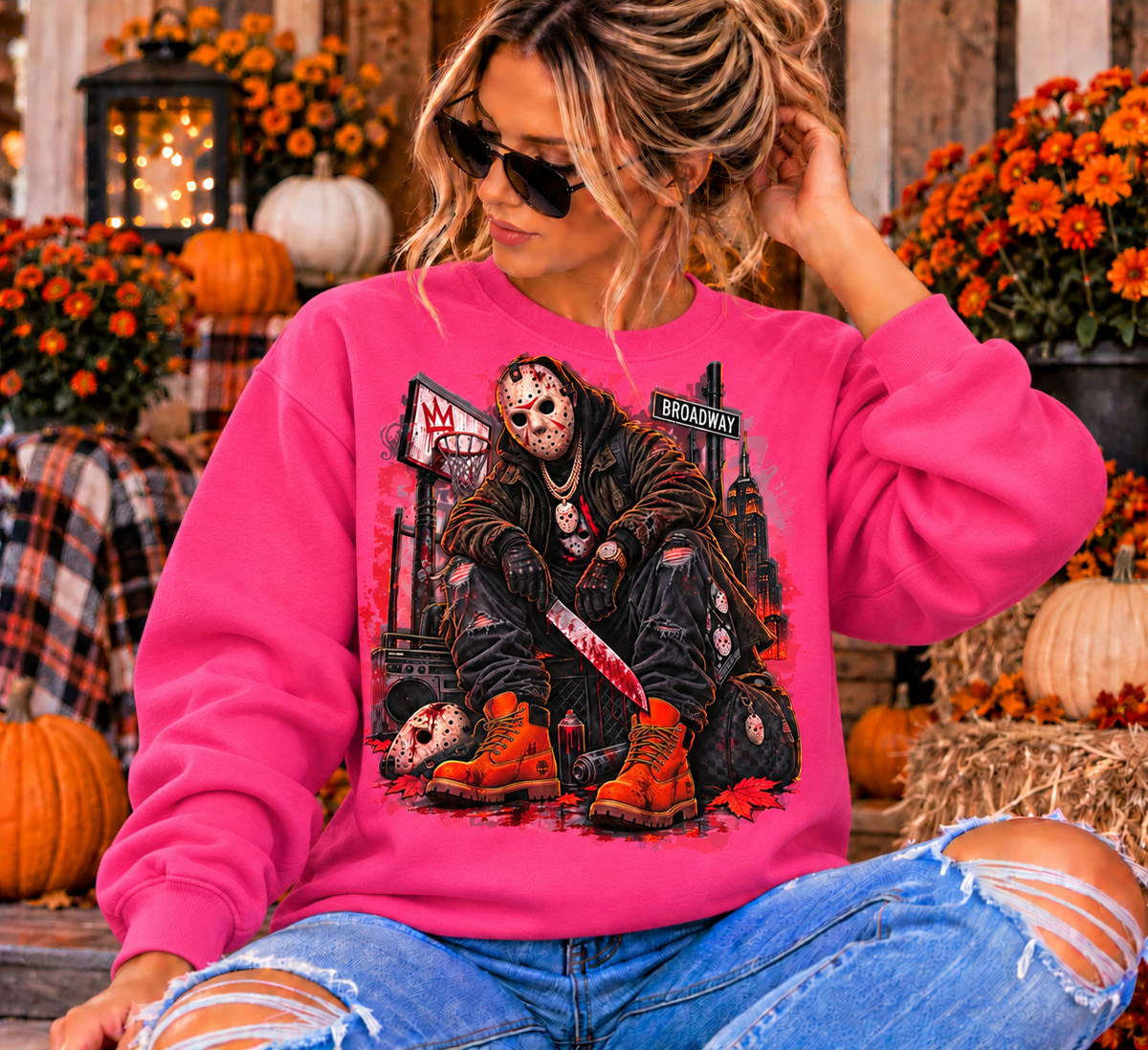 Masked Horror City Graphic Tee