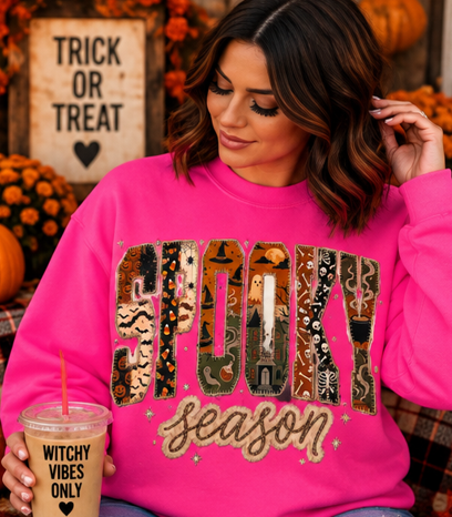 Spooky Season Patchwork Graphic
