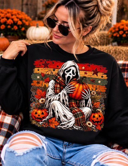 Pumpkin Hug Fall Ghost Graphic Tee