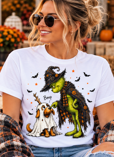 Witchy Boop Ghost Pup Graphic Tee