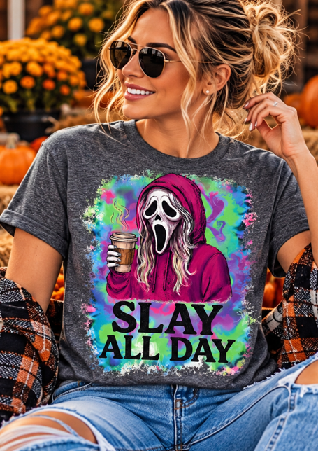 Slay All Day Ghost Graphic Tee