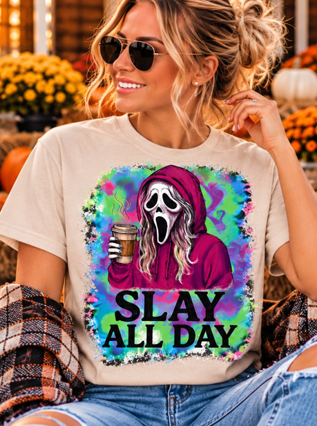 Slay All Day Ghost Graphic Tee