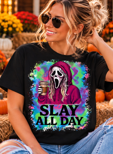 Slay All Day Ghost Graphic Tee