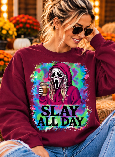 Slay All Day Ghost Graphic Tee