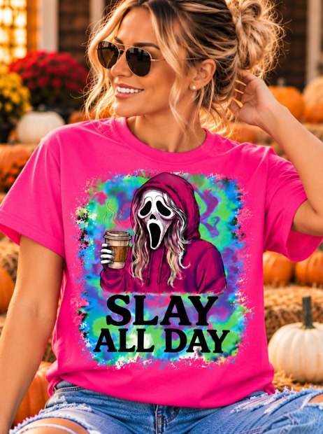 Slay All Day Ghost Graphic Tee