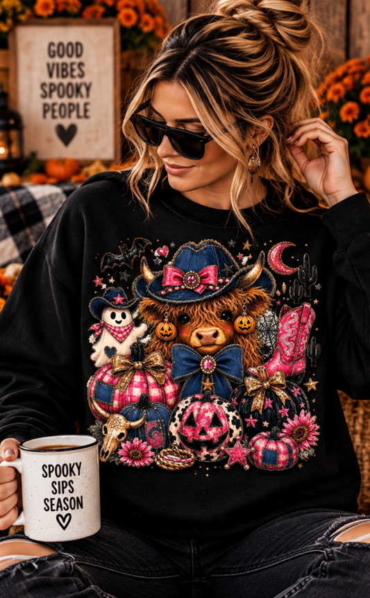 Spooky Cowgirl Halloween Graphic