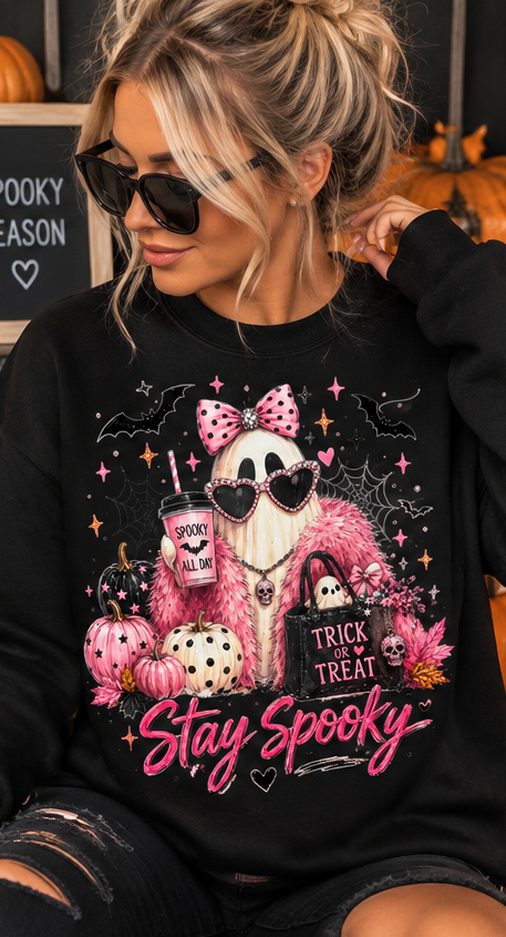 Stay Spooky Pink Ghost