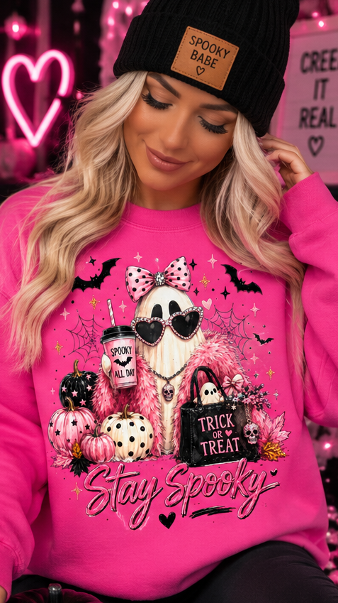 Stay Spooky Pink Ghost