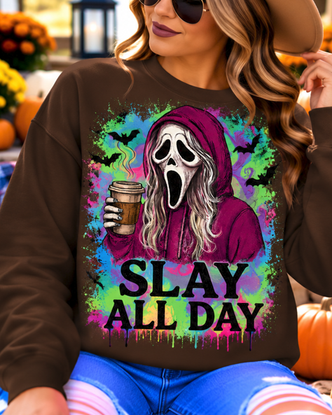 Slay All Day Ghost Graphic Tee