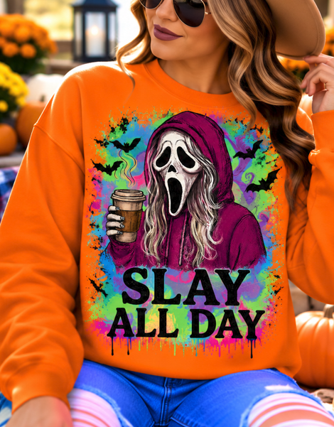 Slay All Day Ghost Graphic Tee